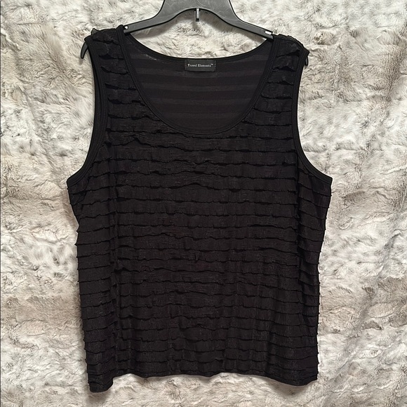 Travel Elements Tops - Travel Elements Black Layering Tank Top 1X XL